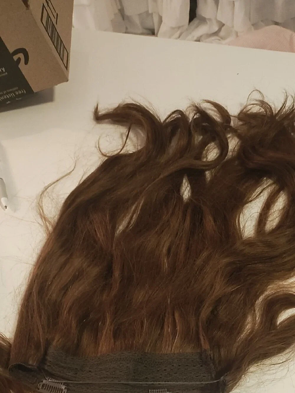 Natural Brown Wavy Clip-In Hair Extensions - Soft Volume